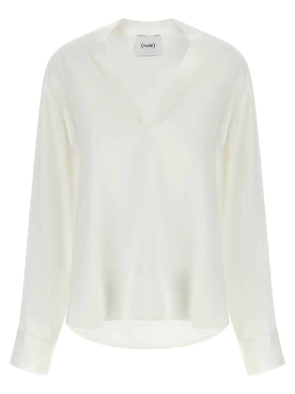 Nude Relaxed V-Neck Top