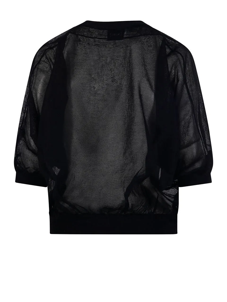 Sheer Short-Sleeve Sweater