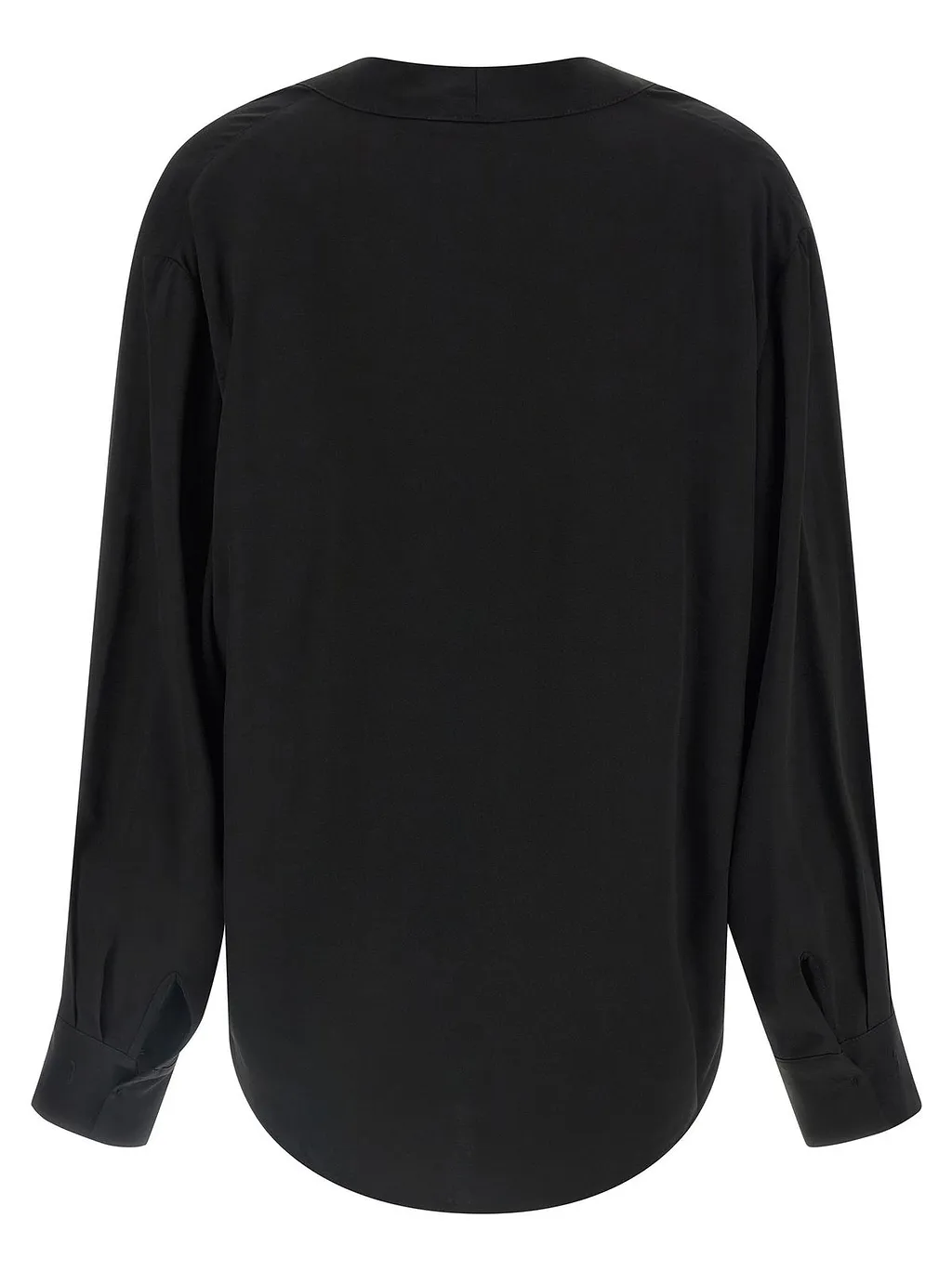 Nude V-Neck Relaxed Blouse