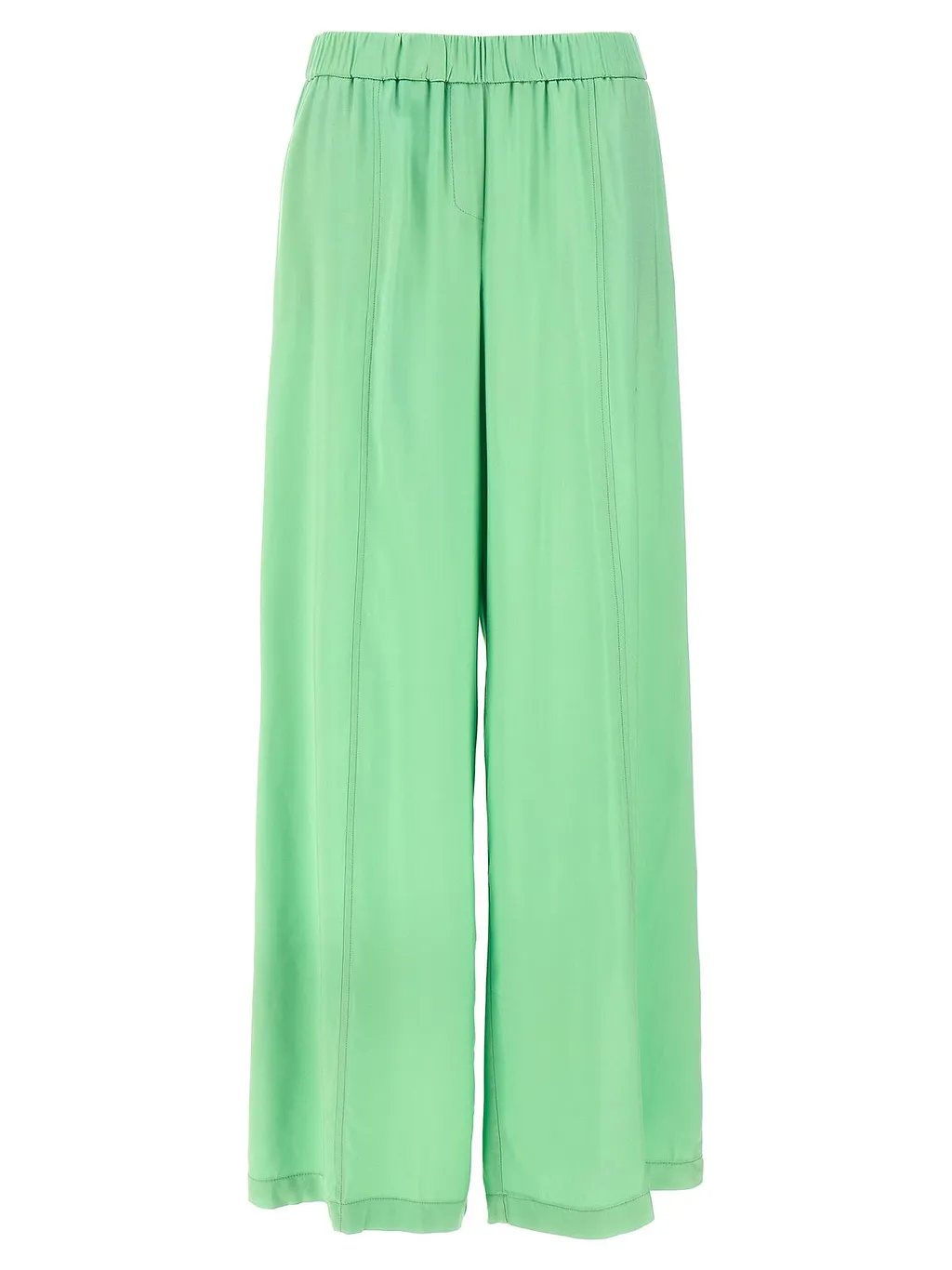 Nude Wide High-Waisted Trousers