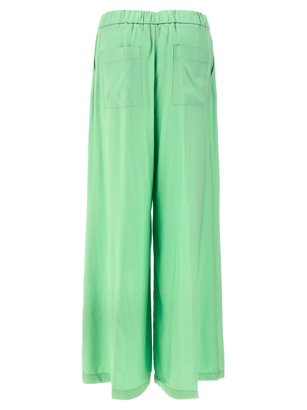 Nude Wide High-Waisted Trousers