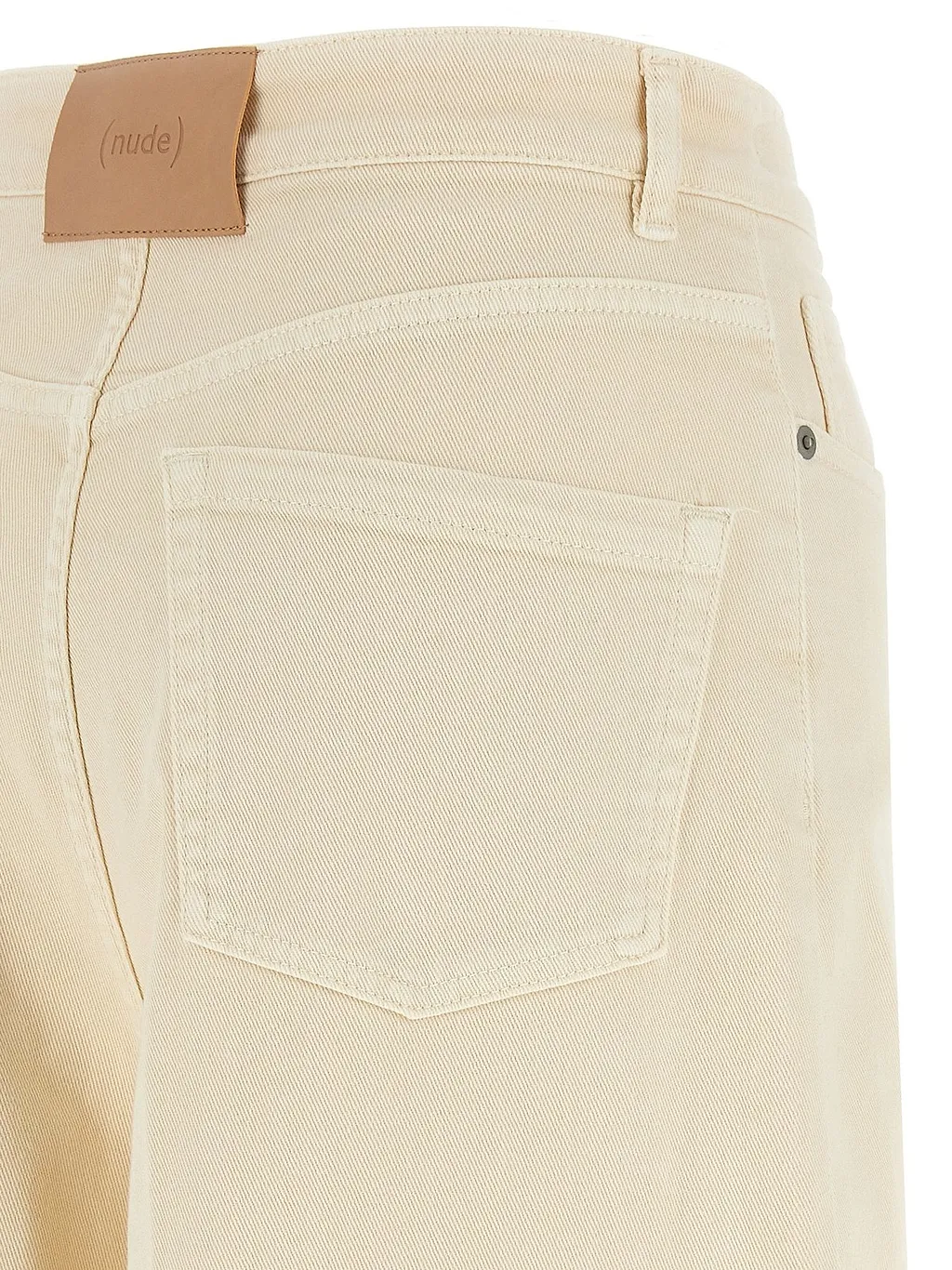 Nude Wide-Leg Jeans