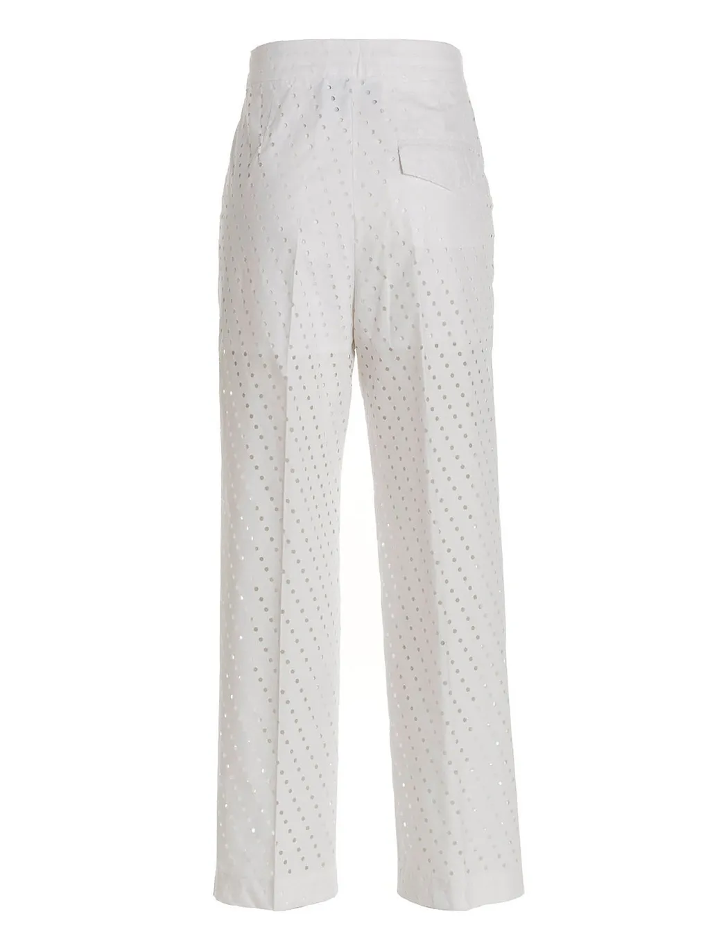 Nude Visible Button Trousers
