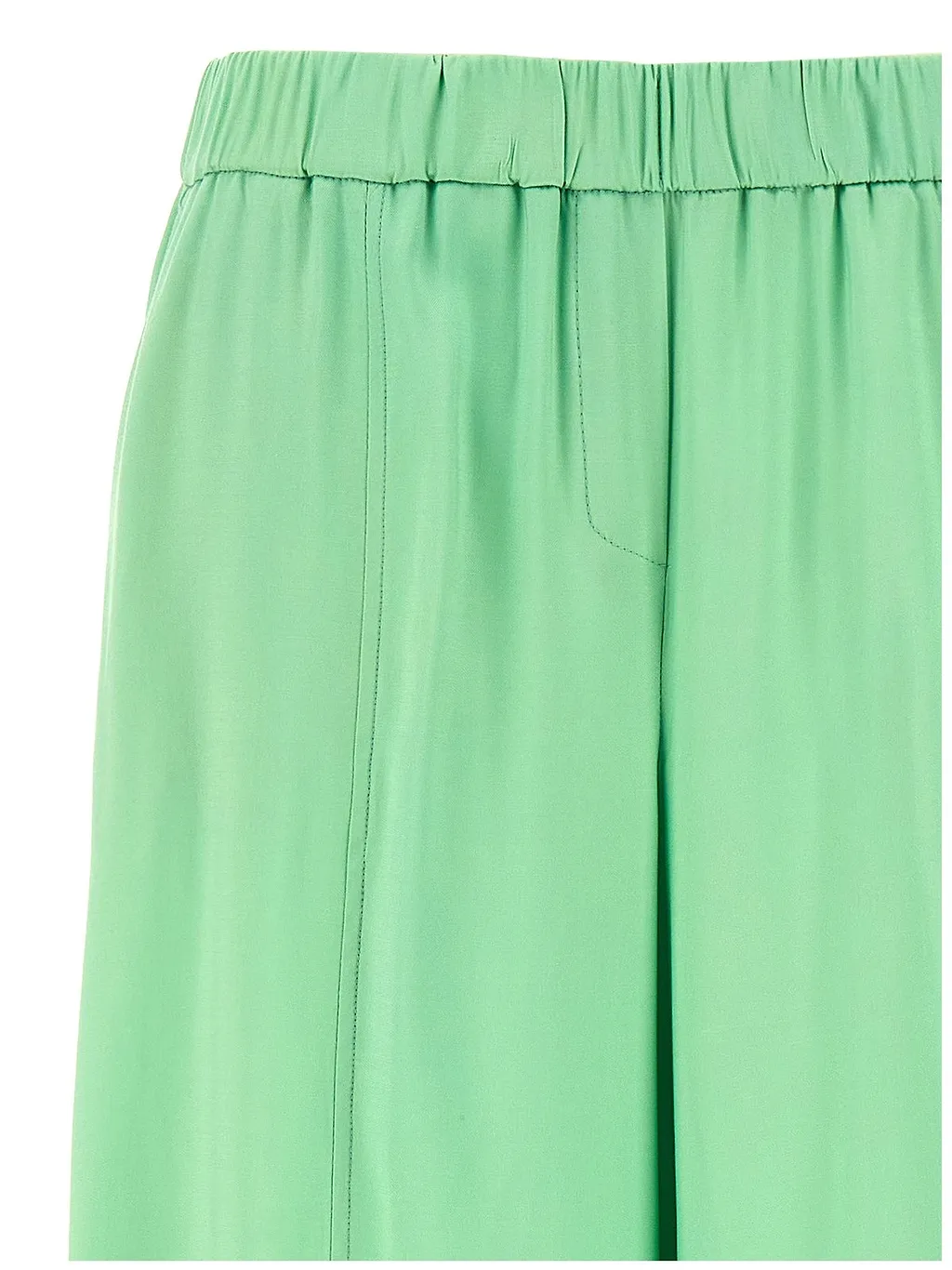 Nude Wide High-Waisted Trousers