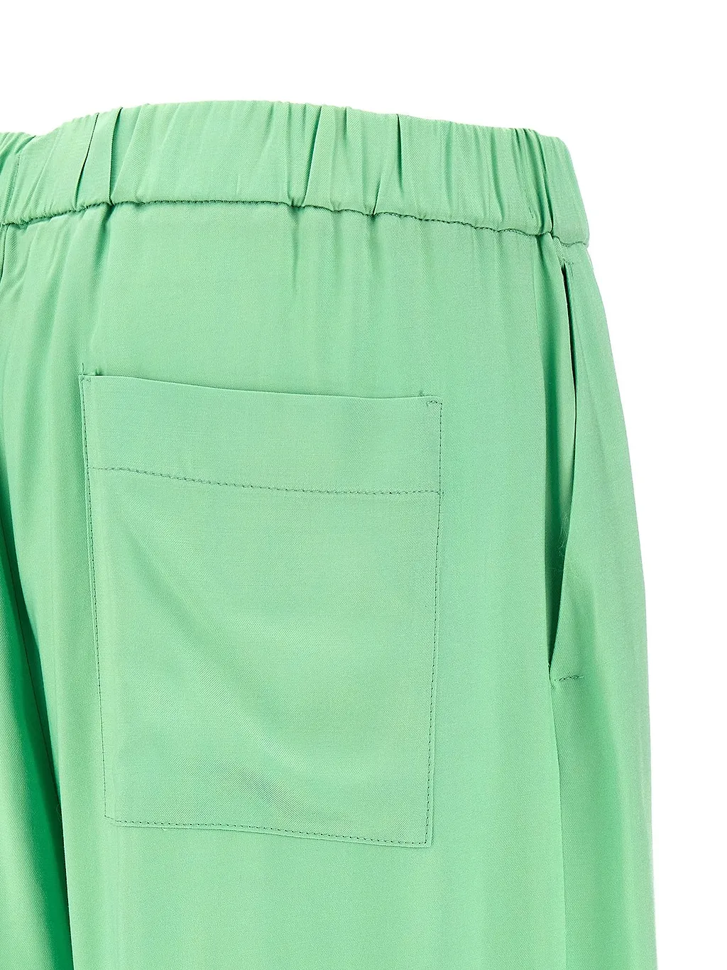 Nude Wide High-Waisted Trousers