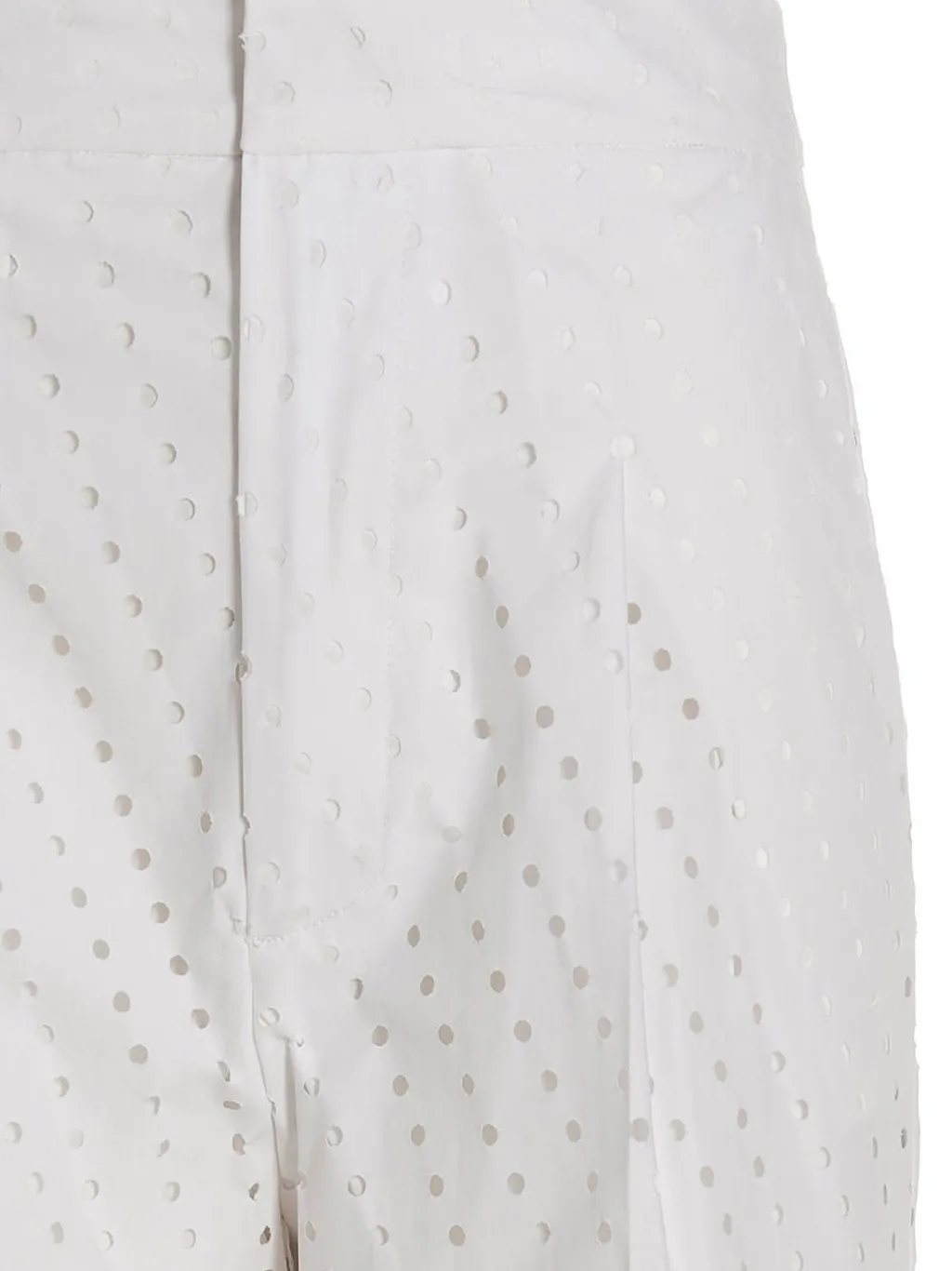 Nude Visible Button Trousers
