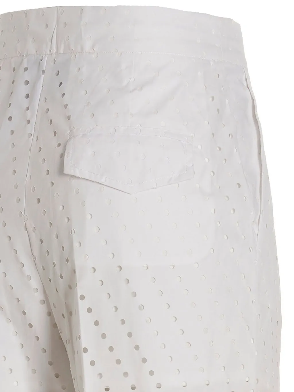 Nude Visible Button Trousers