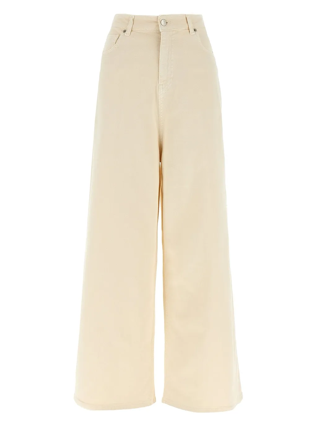 Nude Wide-Leg Jeans