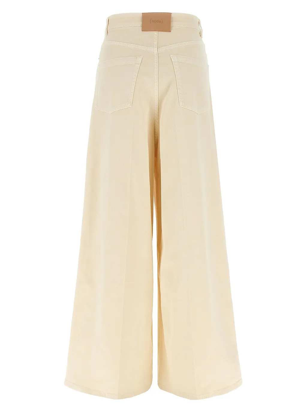 Nude Wide-Leg Jeans