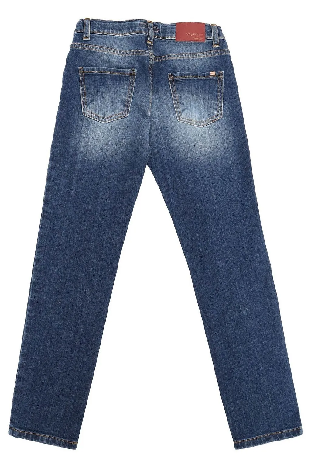 Logo Patch Straight-Leg Jeans