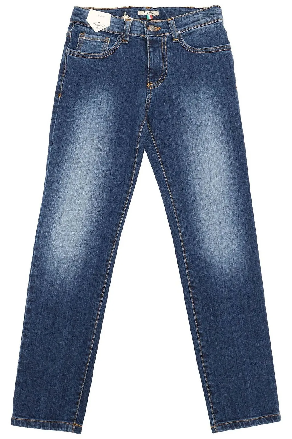 Logo Patch Straight-Leg Jeans