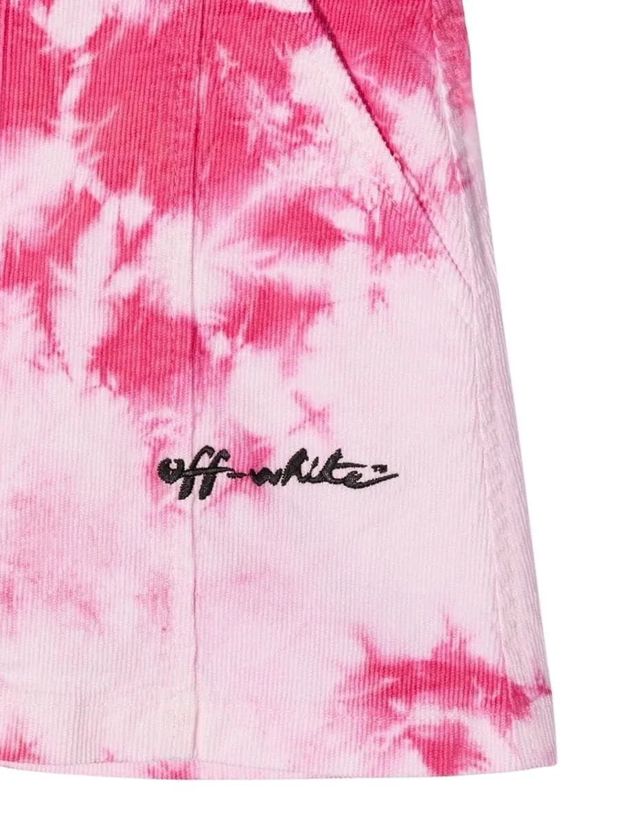 Off-White Kids Buttoned Tie-Dye Skirt