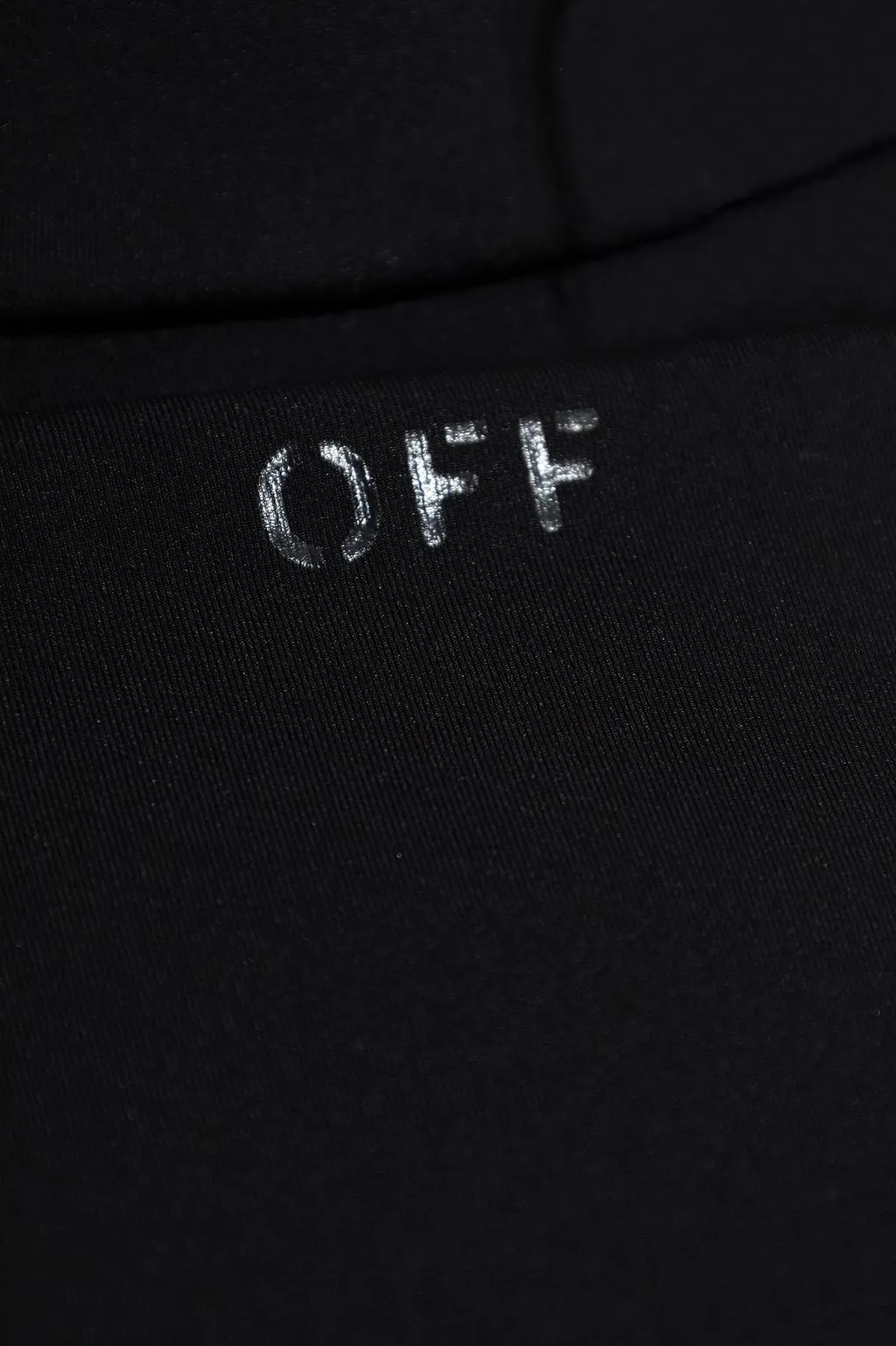 Off-White High Neck Long-Sleeved Dress
