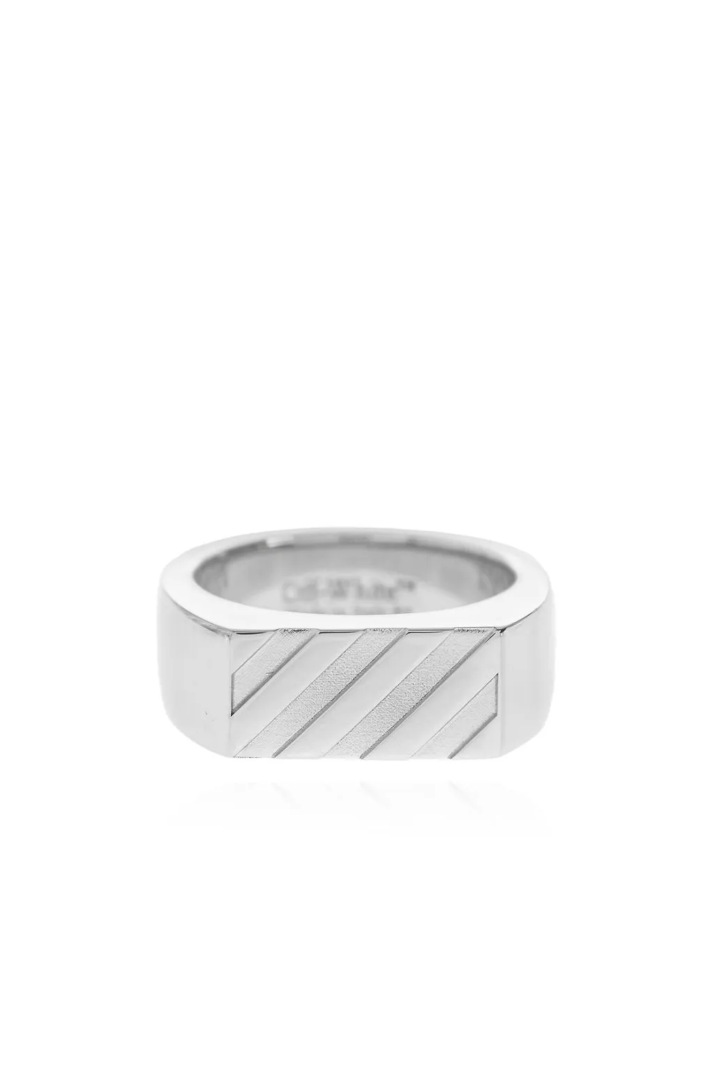 Diagonal Plaque Signet Ring