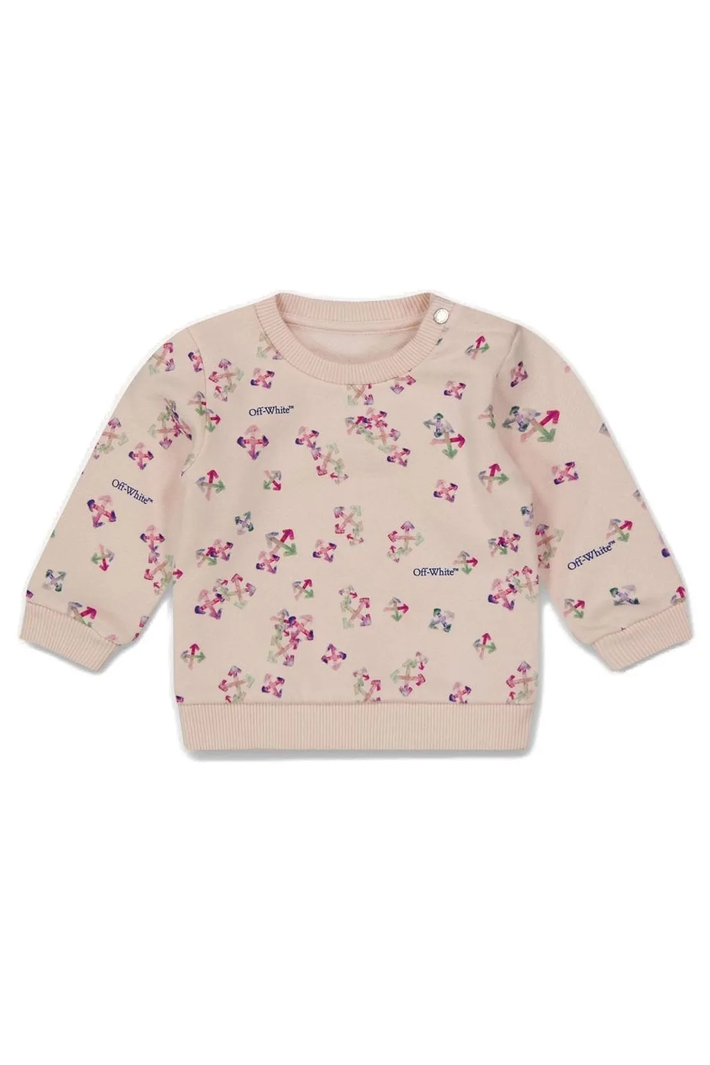 Off-White Kids Aop Arrow Crewneck Logo Sweatshirt