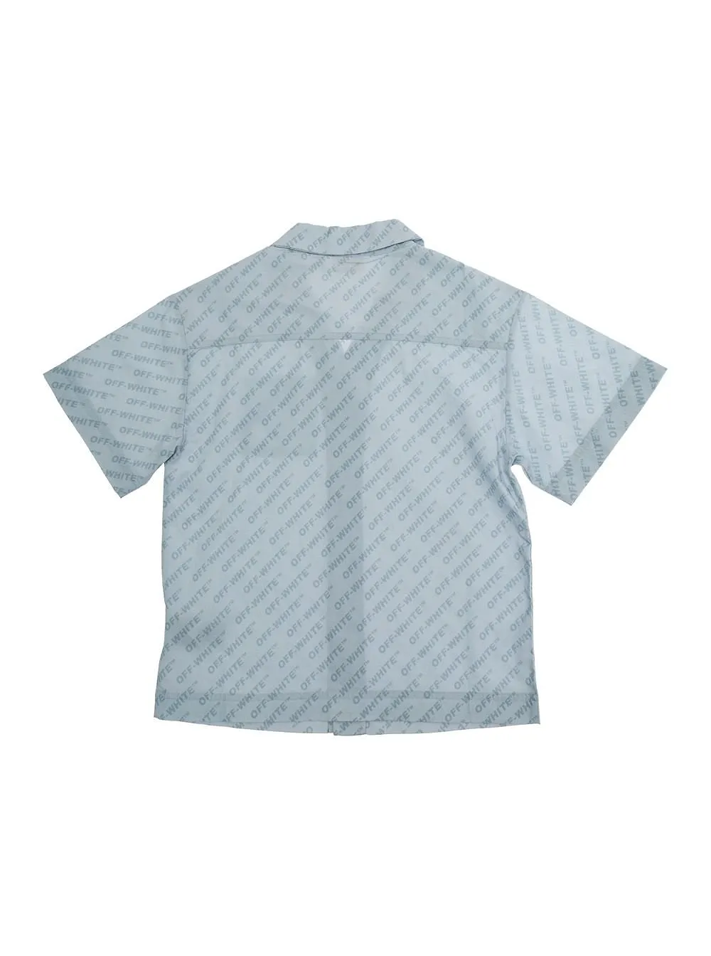 Off-White Kids All-Over Logo Printed Bowling Shirt