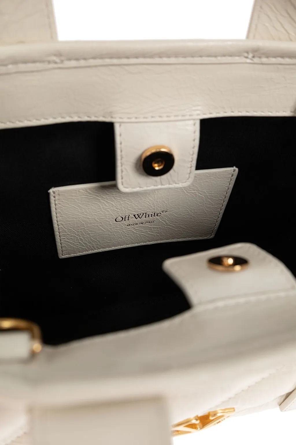 Logo Plaque Quilted Tote Bag