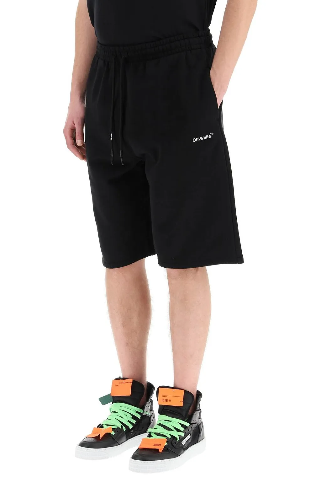 Off-White Logo Print Sweat Shorts