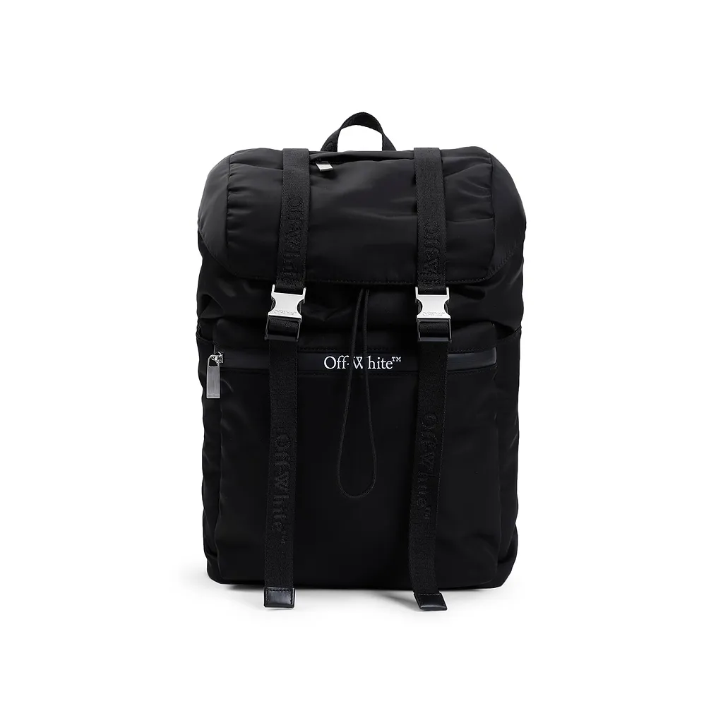 Logo Printed Buckle-Detailed Backpack