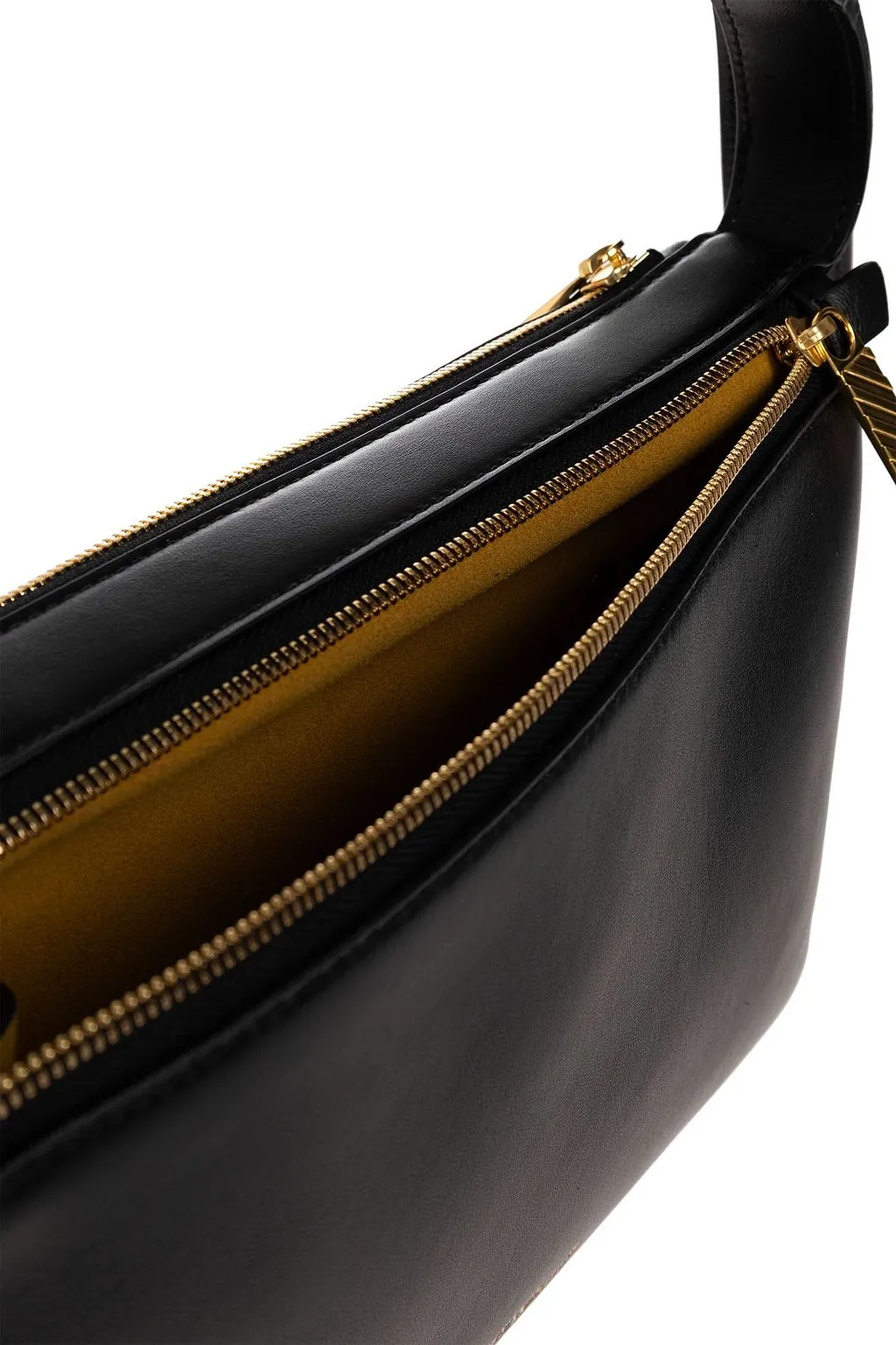 Logo Stamp Zip-Up Shoulder Bag