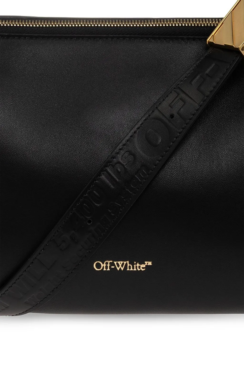 Logo Stamp Zip-Up Shoulder Bag