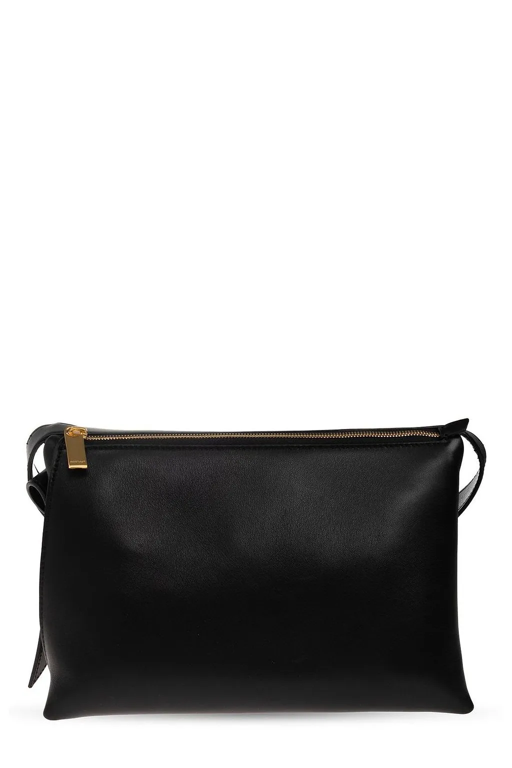Logo Stamp Zip-Up Shoulder Bag