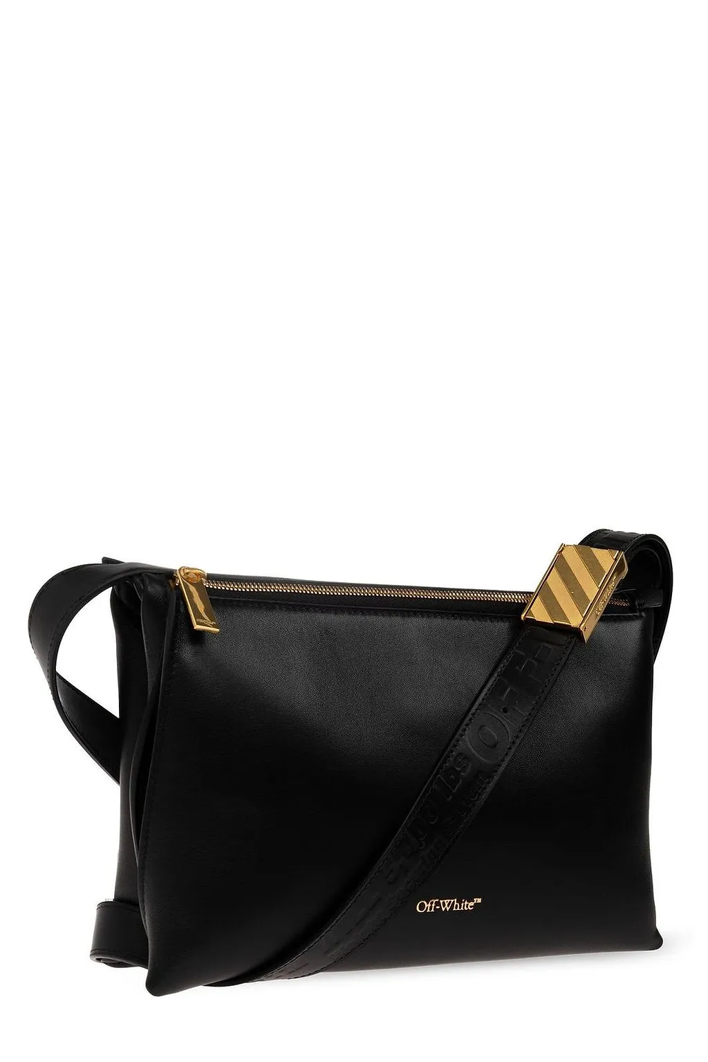 Logo Stamp Zip-Up Shoulder Bag