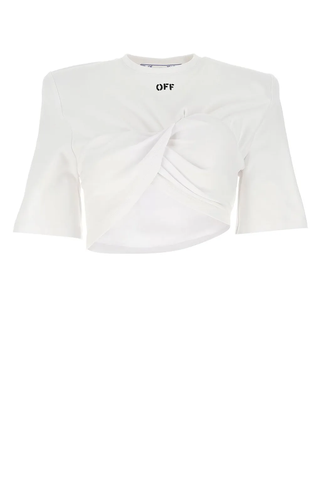 Off-White Twisted Front Cropped Top