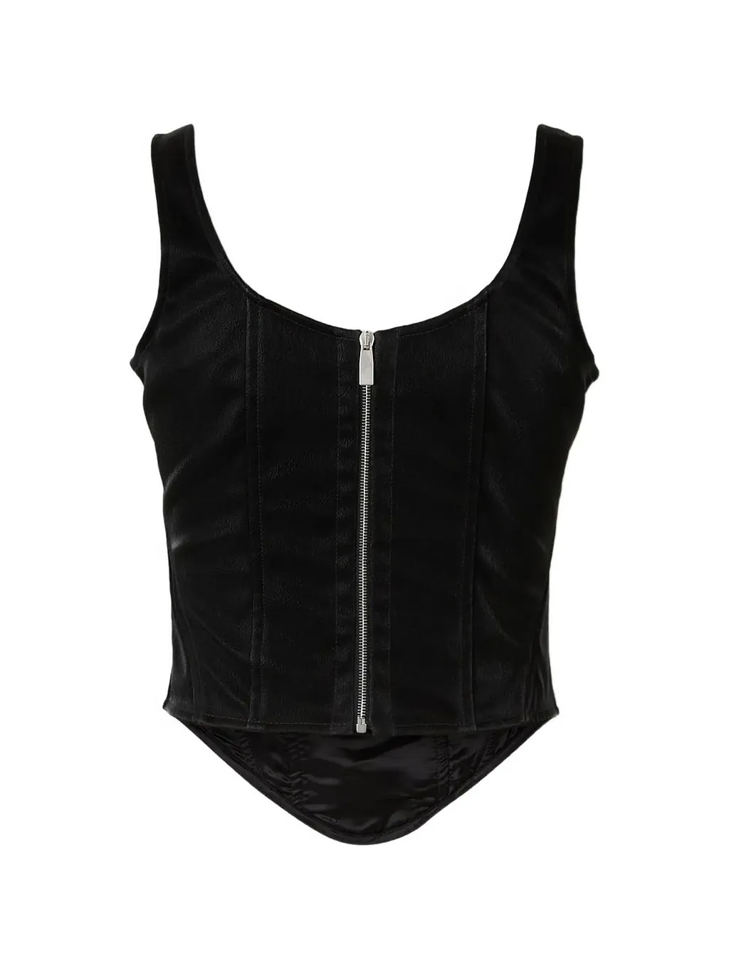 Zip Detailed Sleeveless Top