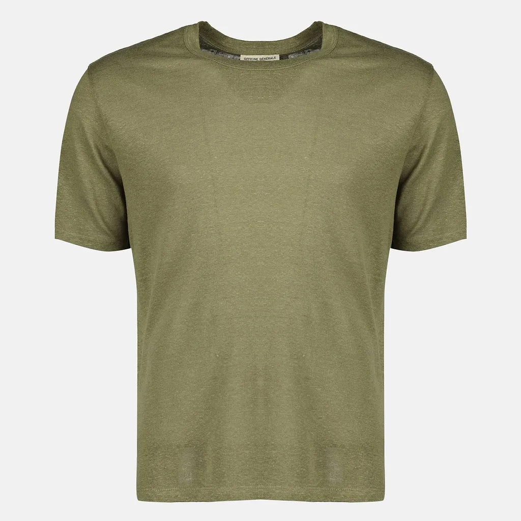 Officine GÉNÉRale Garment-Dyed Linen T-Shirt