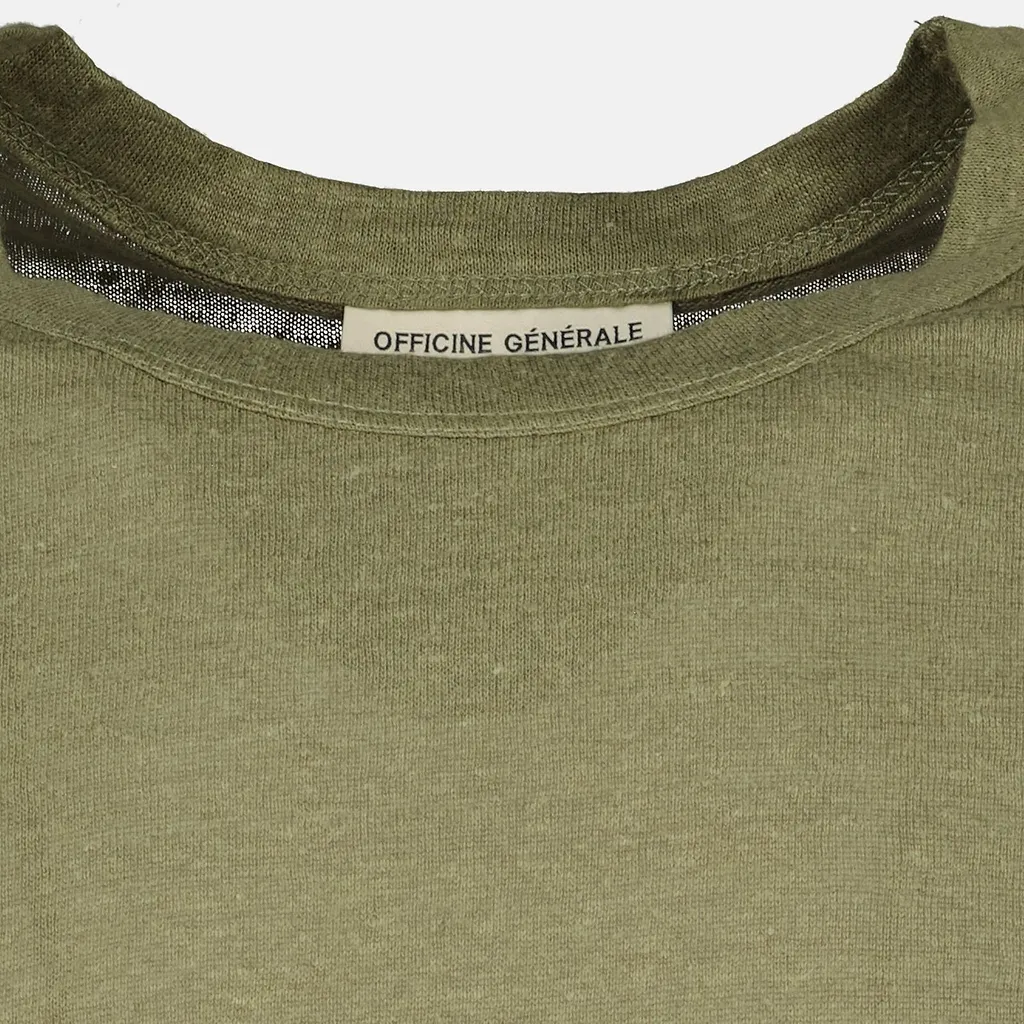 Officine GÉNÉRale Garment-Dyed Linen T-Shirt