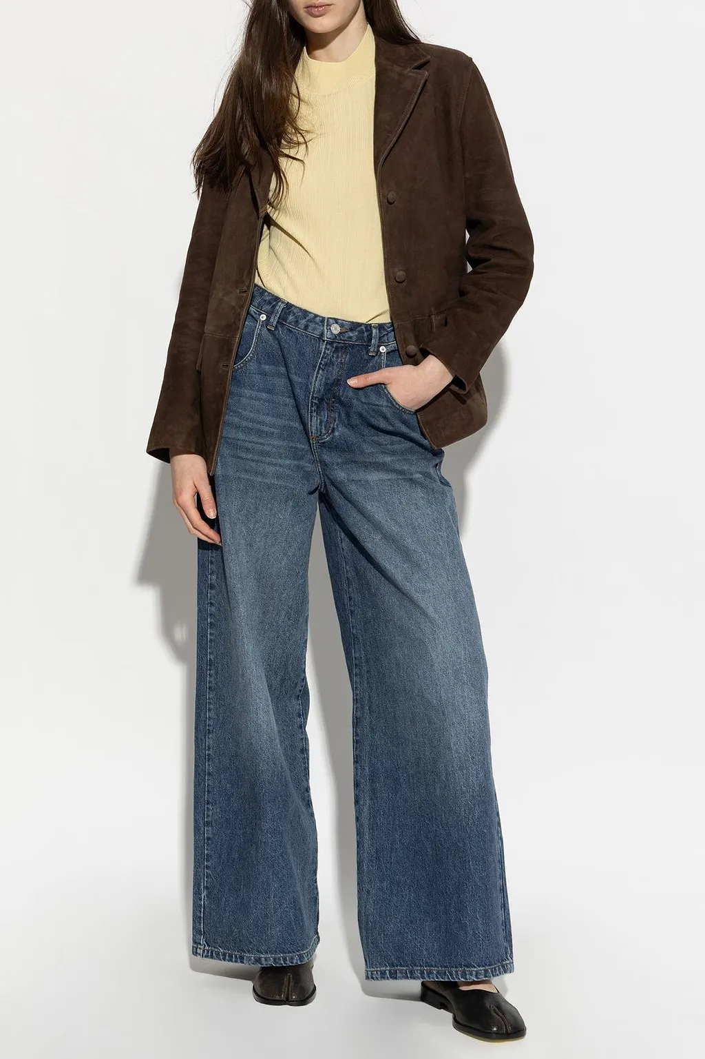 Laya Ribbed Mock-Neck Knitted Top