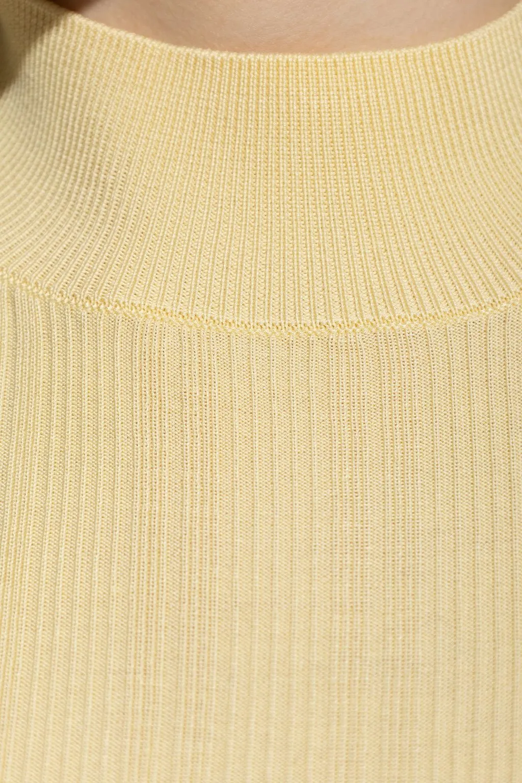 Laya Ribbed Mock-Neck Knitted Top