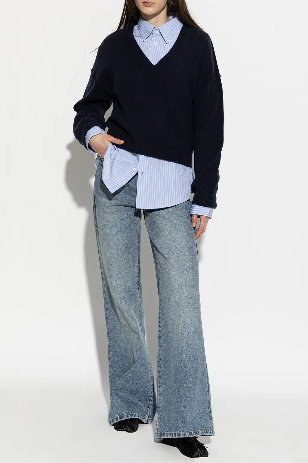 Misty V-Neck Knitted Sweater