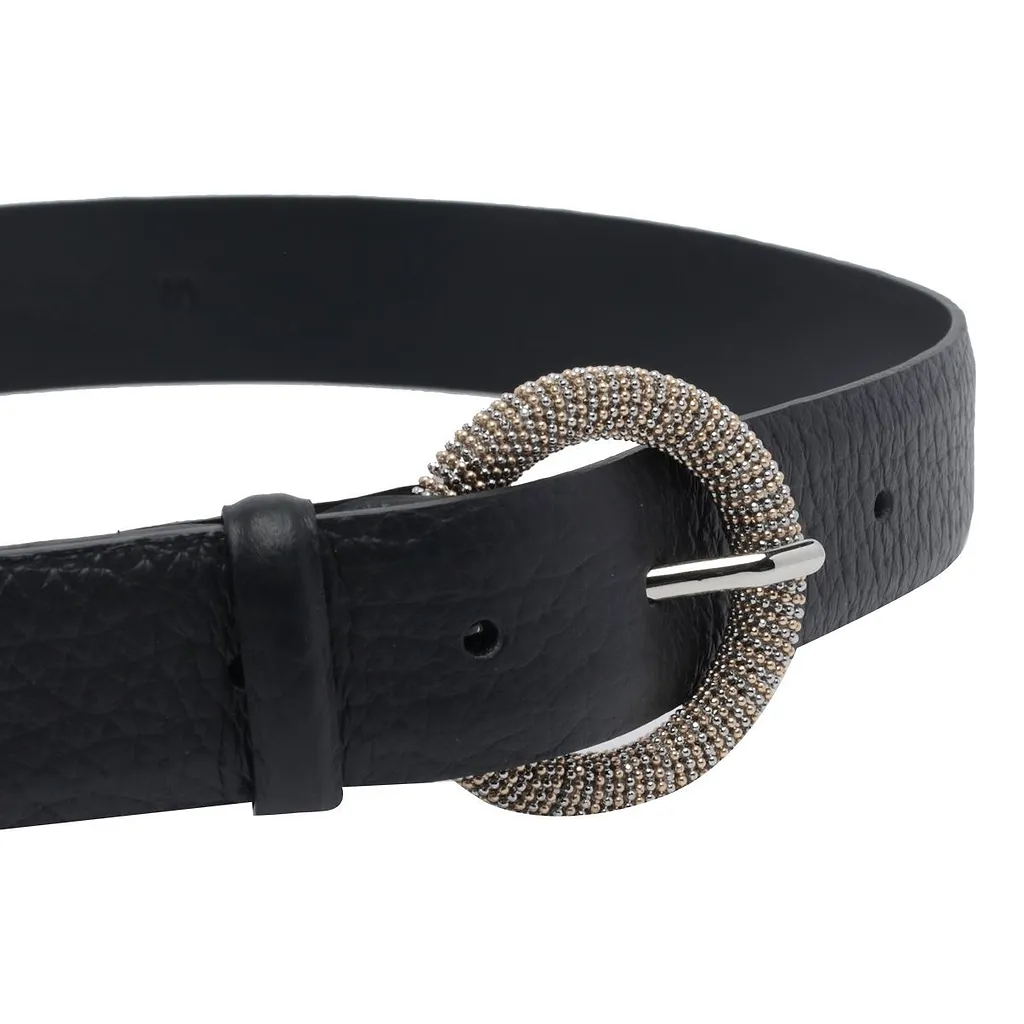 Orciani Textured Round-Buckle Belt