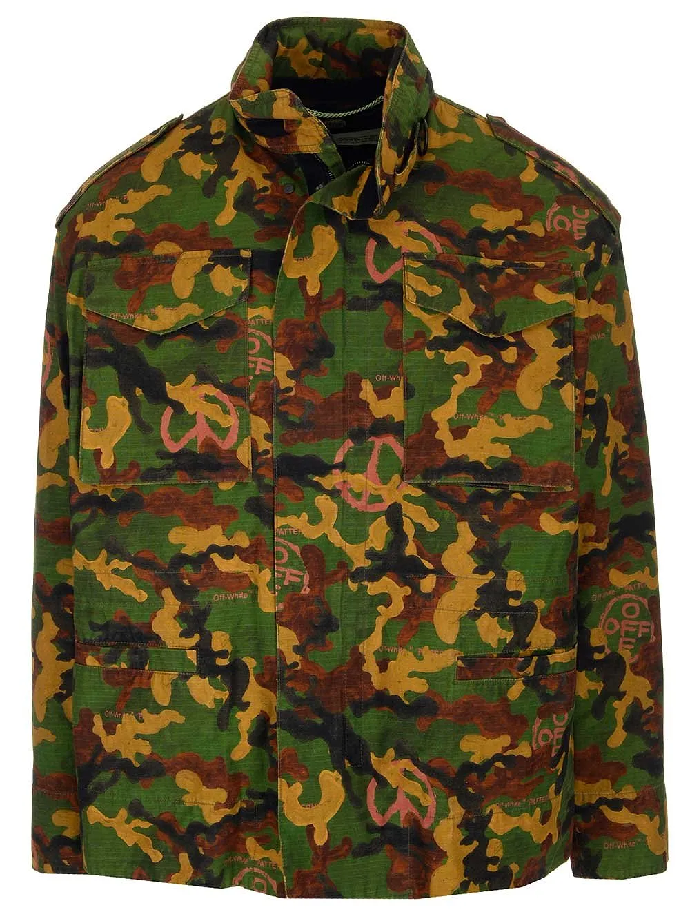 Off-White Camouflage Printed Field Jacket
