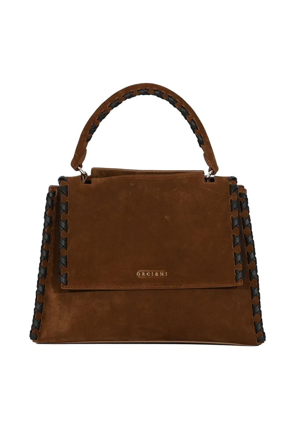 Orciani Whipstitched Top Handle Shoulder Bag