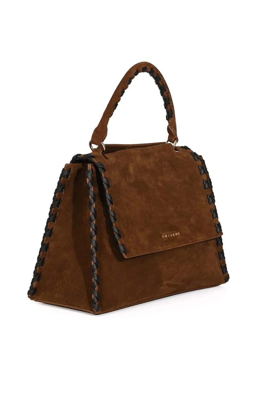 Orciani Whipstitched Top Handle Shoulder Bag