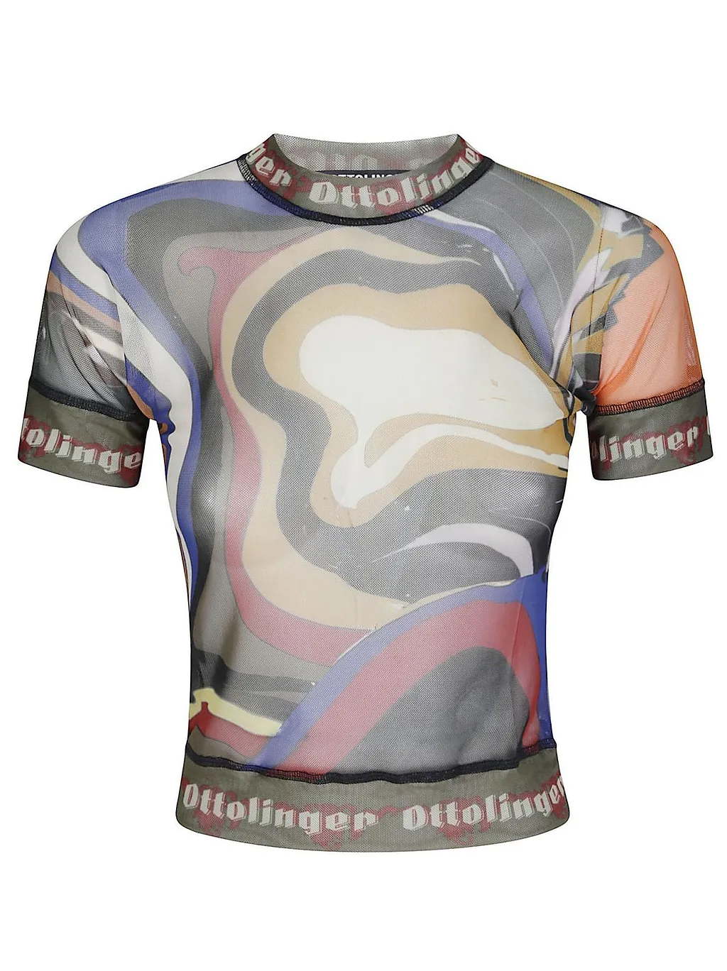 Ottolinger Logo Print Mesh T-Shirts