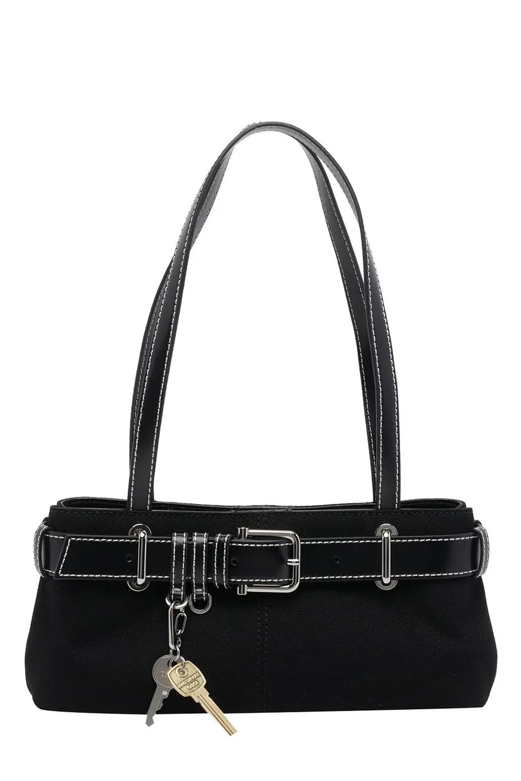 Buckled Key Chain Shoulder Bag