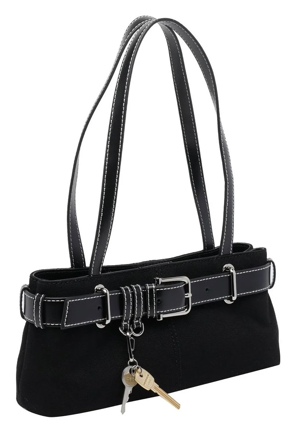 Buckled Key Chain Shoulder Bag