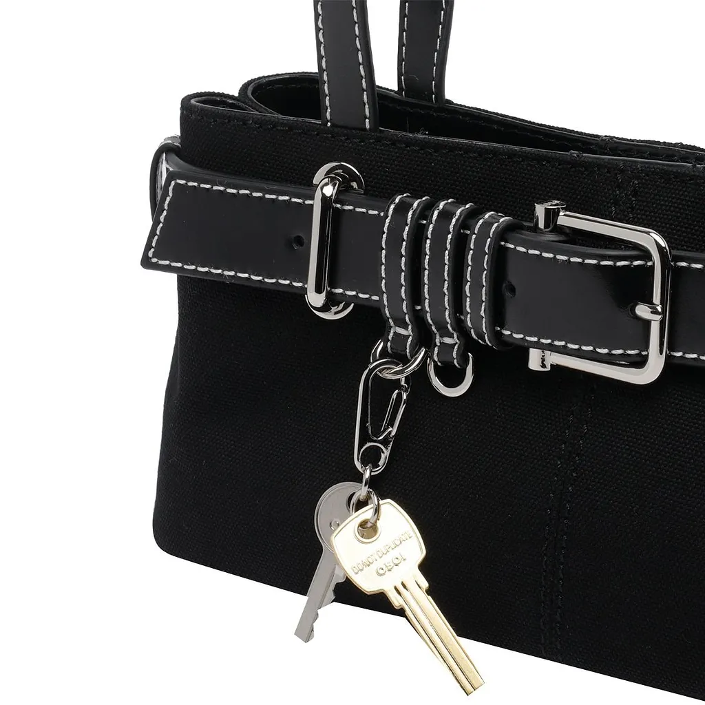 Buckled Key Chain Shoulder Bag
