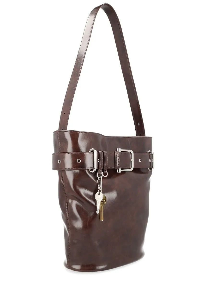 Osoi Buckled Leather Shoulder Bag