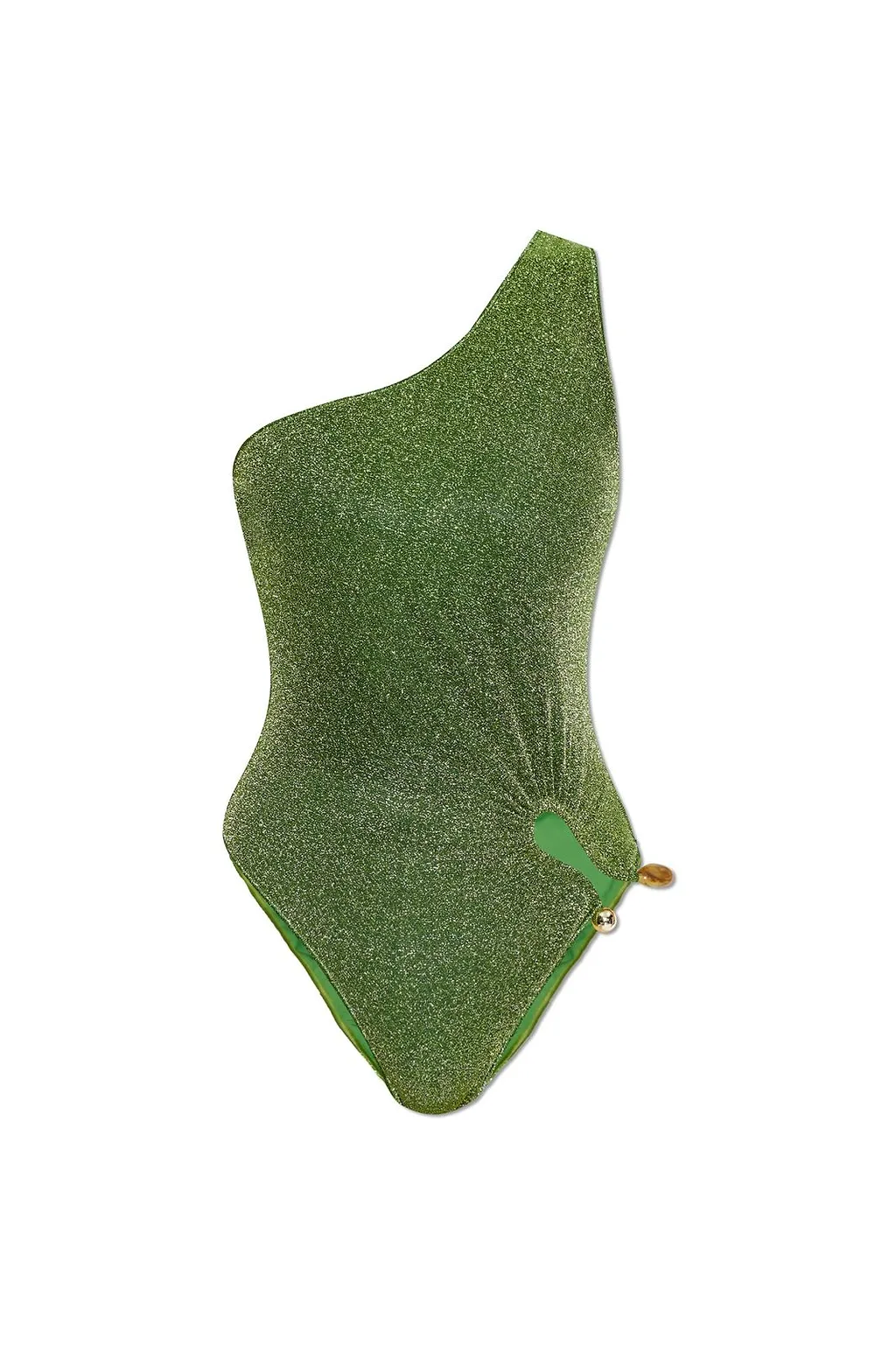 LumiÈRe Embellished One Shoulder Maillot