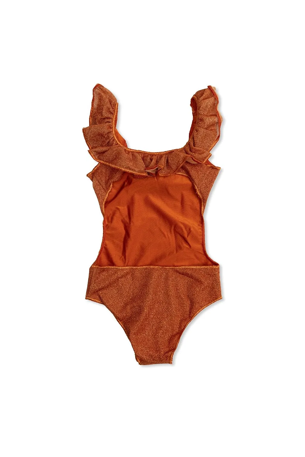 OsÉRee Kids Ruffled Lurex One-Piece Swimsuit