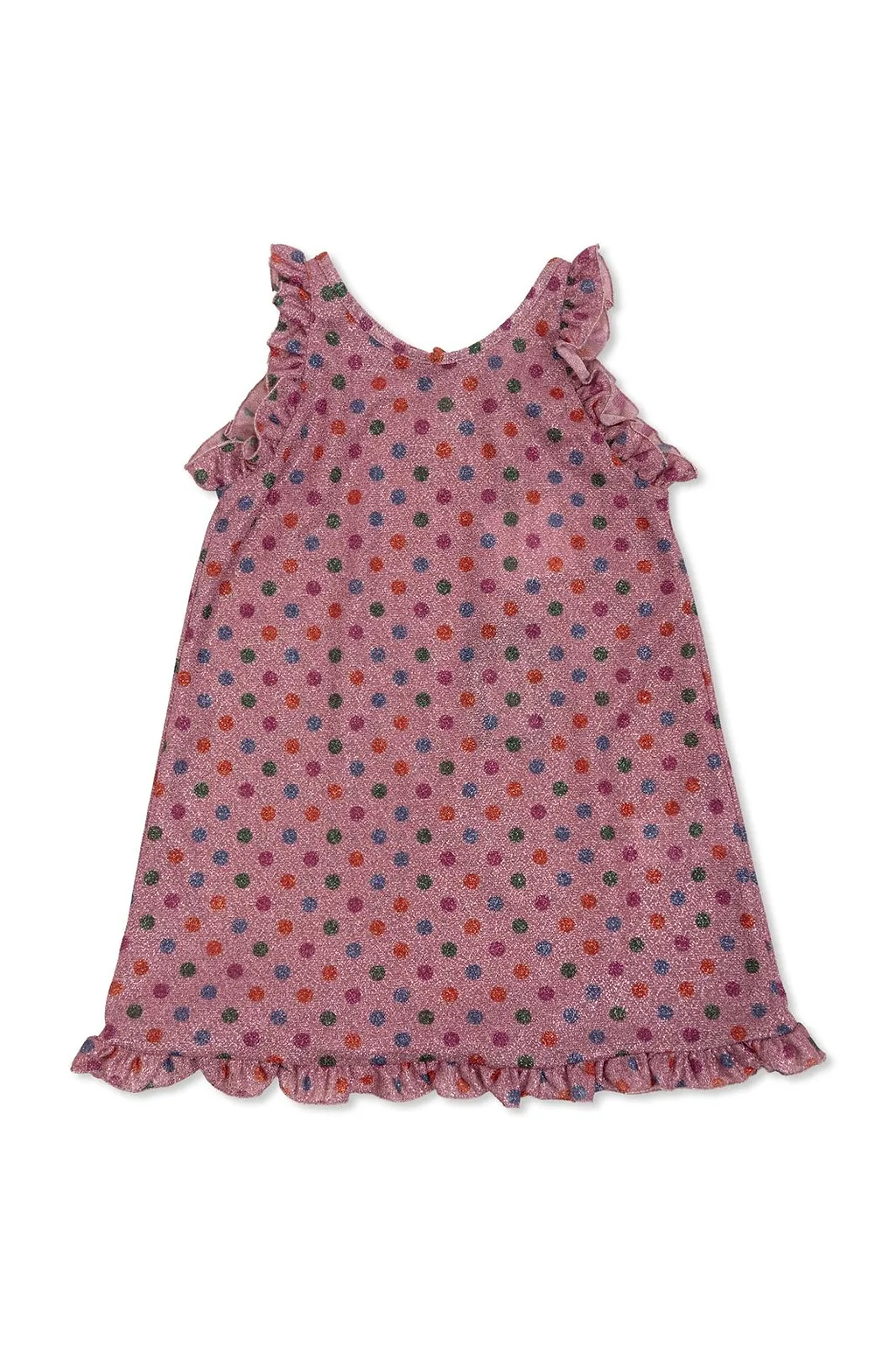 OsÉRee Kids Ruffled Polka-Dot Dress