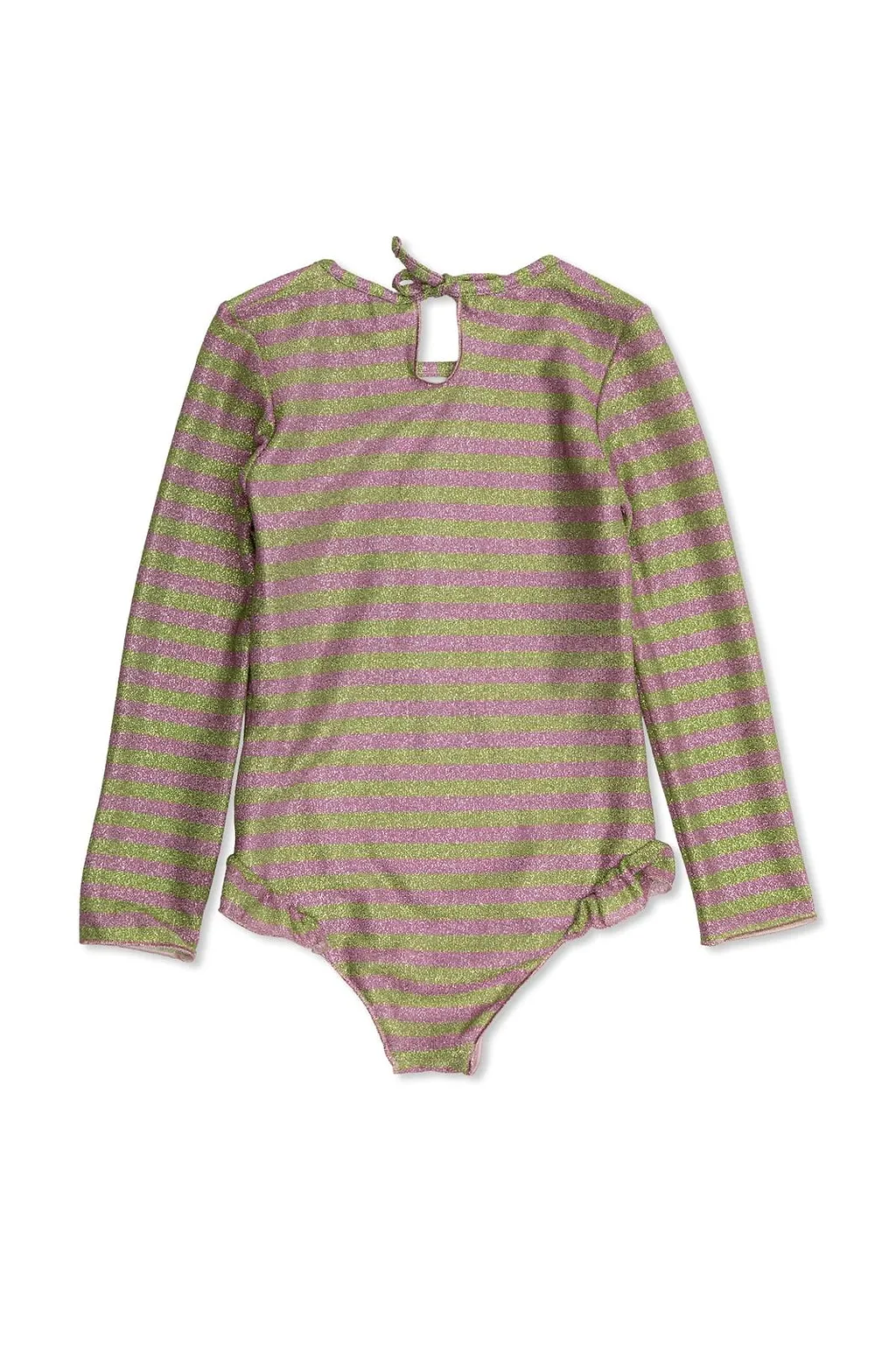 OsÉRee Kids Striped Lurex One-Piece Swimsuit