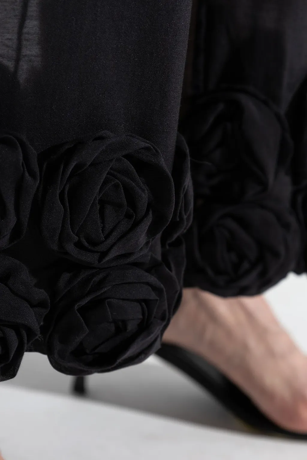 OsÉRee Straight-Leg Floral Embellished Beach Pants