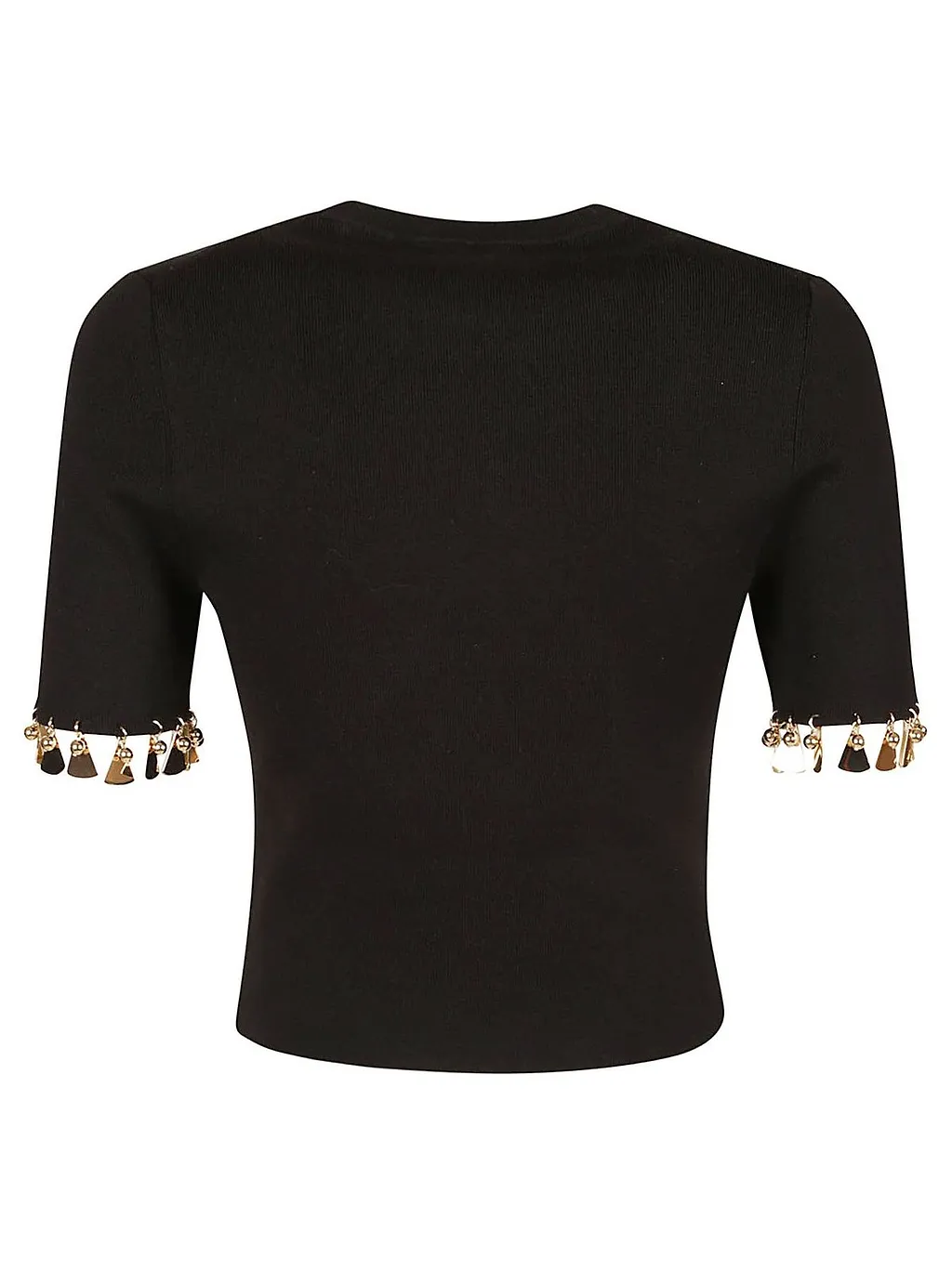 Paco Rabanne Charm-Trim Short Sleeved Cropped T-Shirt