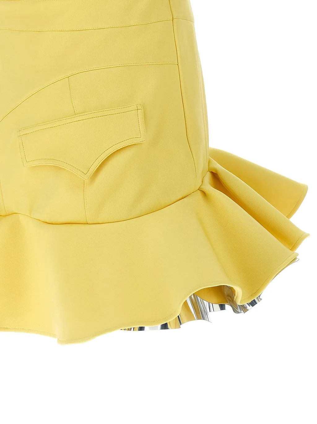 Paco Rabanne Cut-Out Flounce Mini Dress